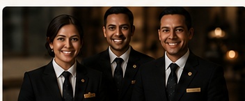 Luxury hospitality team representing service culture